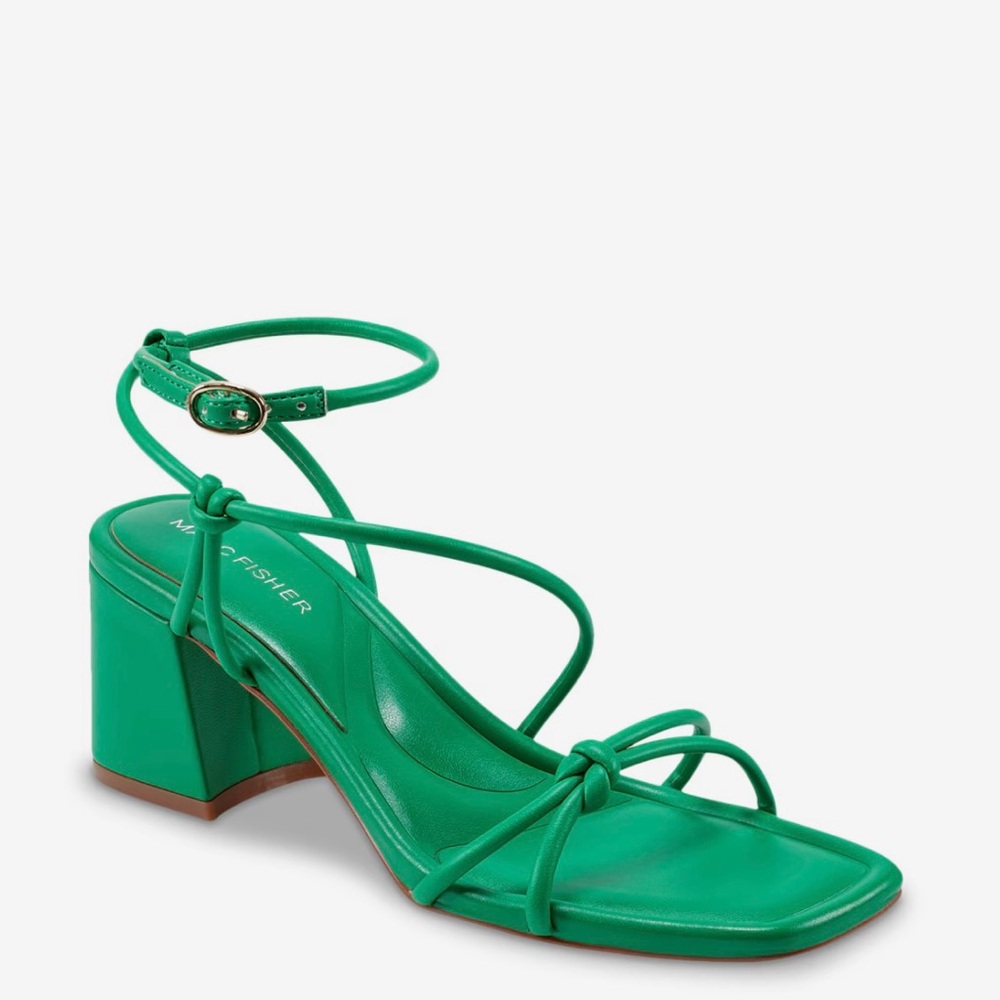 Marc Fisher Green Gurion Block Heel Sandal